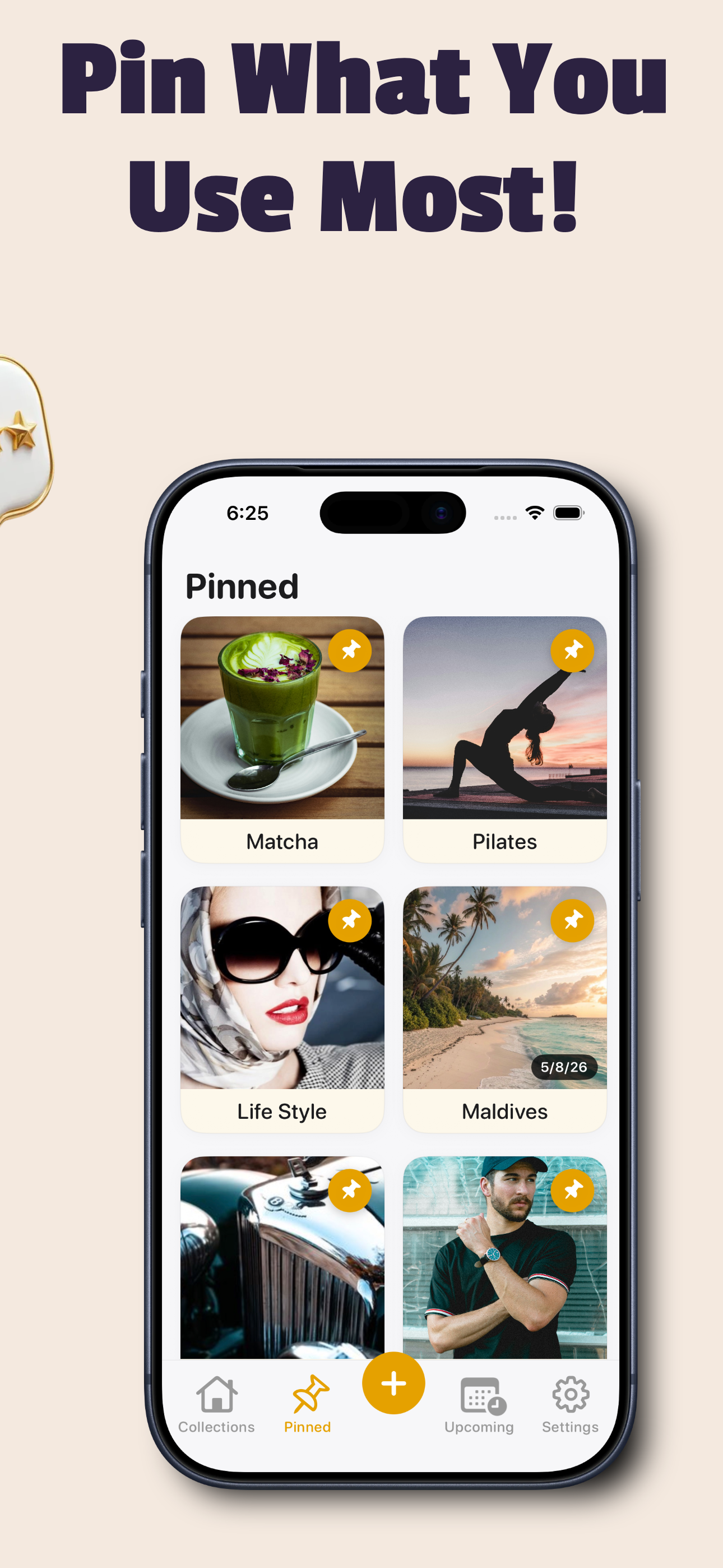 StashIt pins screen — light mode